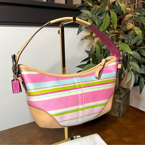 NWT COACH SOHO TWILL STRIPE SMALL
HOBO, No. 1884 - Picture 1 of 12